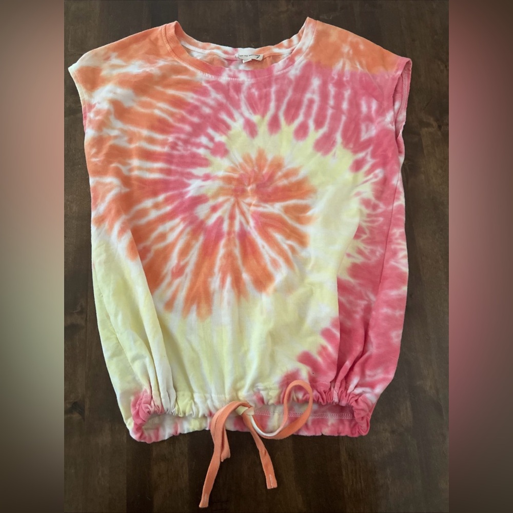 Jane & Delancey Tie Dye Tank Top S‎ Small Pink Orange Yellow Summer Festival